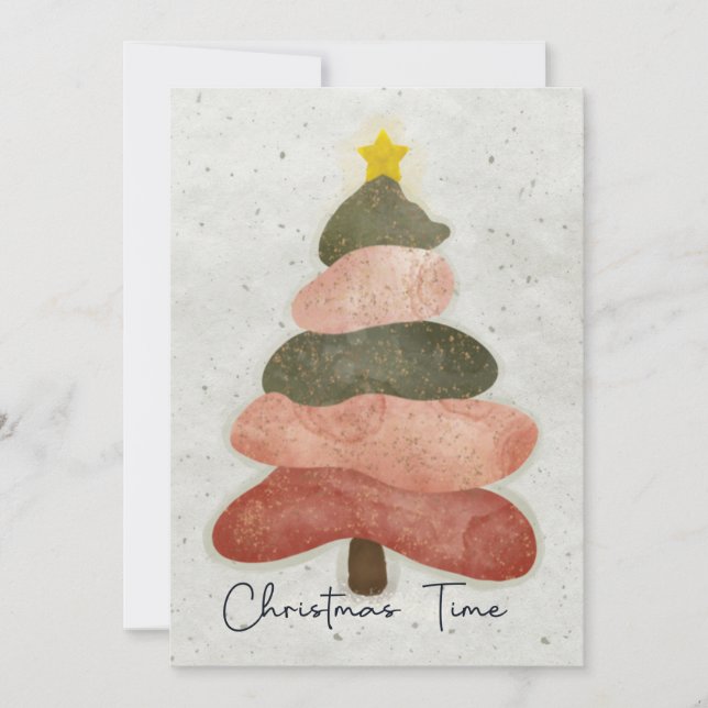 Cartes Pour Fêtes Annuelles Tonalités Douces – Élégant Design Festif  (Devant)
