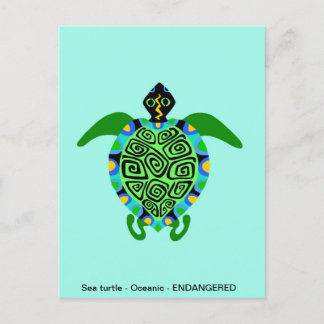Cartes Pour Fêtes Annuelles Tortue de mer Cool - Amateur d'animaux - Turquoise