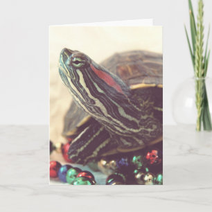 Cartes Pour Fêtes Annuelles Tortue de Noël Vintage