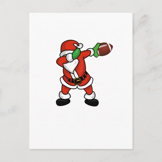 Cartes Pour Fêtes Annuelles Touchdown tamponnant du football de Noël du père (Devant)