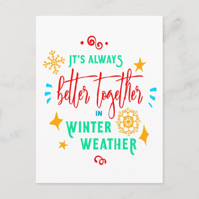 Cartes Pour Fêtes Annuelles Toujours mieux ensemble en hiver Noël, ZSG (Devant)