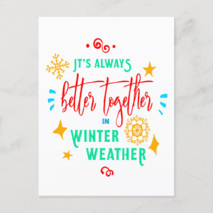 Cartes Pour Fêtes Annuelles Toujours mieux ensemble par temps hivernal Noël, Z