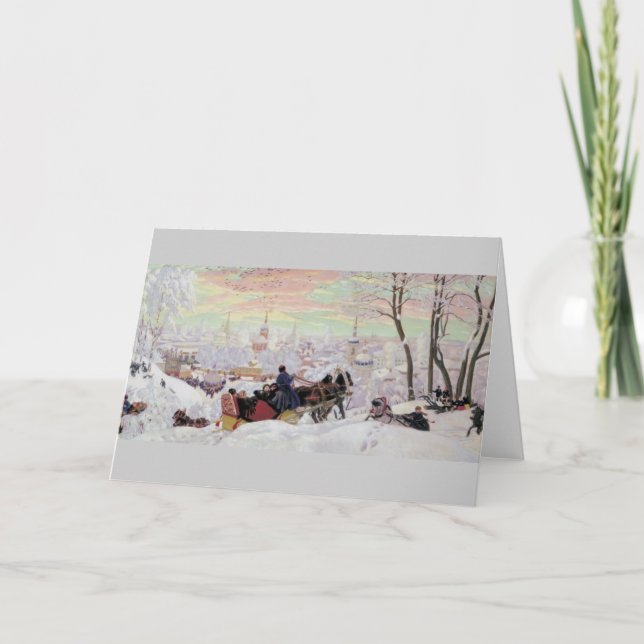 Cartes Pour Fêtes Annuelles Tour de Sleigh de Russe (Devant)