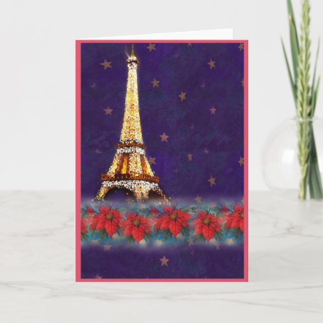 Cartes Pour Fêtes Annuelles Tour Eiffel, de Paris avec amour (Devant)