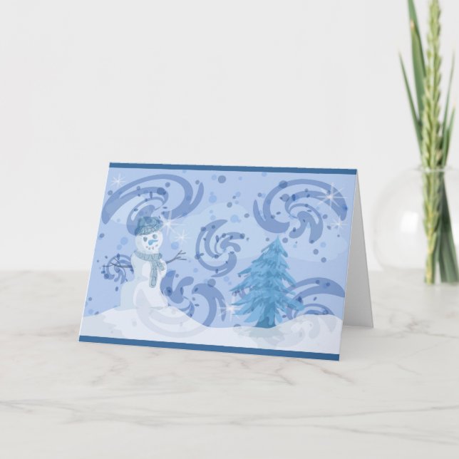 Cartes Pour Fêtes Annuelles Tourbillon d'hiver (Devant)
