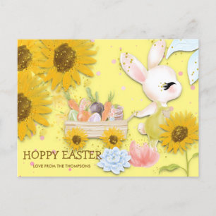 Cartes Pour Fêtes Annuelles Tournesol Bunny Printemps Hopi Pâques Jaune