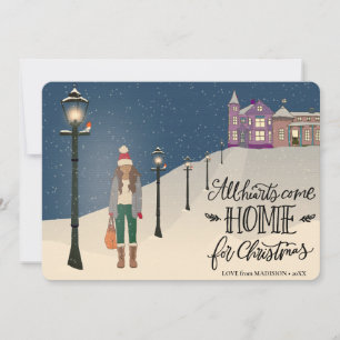 Cartes Pour Fêtes Annuelles Tous Les Coeurs Reviennent À La Maison Pour Noël