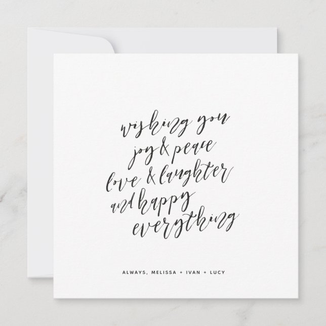 Cartes Pour Fêtes Annuelles Tout Bonheur (Devant)