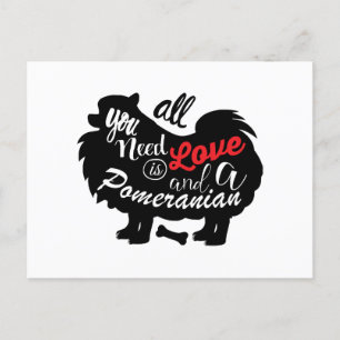 Cartes Pour Fêtes Annuelles Tout ce dont j'ai besoin, c'est d'amour et de Pomé