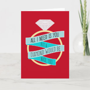 Cartes Pour Fêtes Annuelles Tout ce dont j'ai besoin, c'est de toi... et de Di