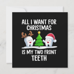 Cartes Pour Fêtes Annuelles Tout ce que je veux pour Noël, ce sont mes deux de