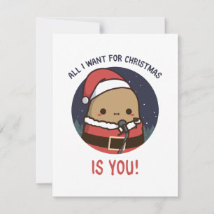 Cartes Pour Fêtes Annuelles Tout ce que je veux pour Noël, c'est une pomme de 