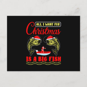 Cartes Pour Fêtes Annuelles Tout Ce Que Je Veux Pour Noël Est Un Gros Poisson
