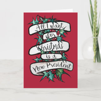 Cartes Pour Fêtes Annuelles Tout ce que je veux pour Noël est un nouveau prési