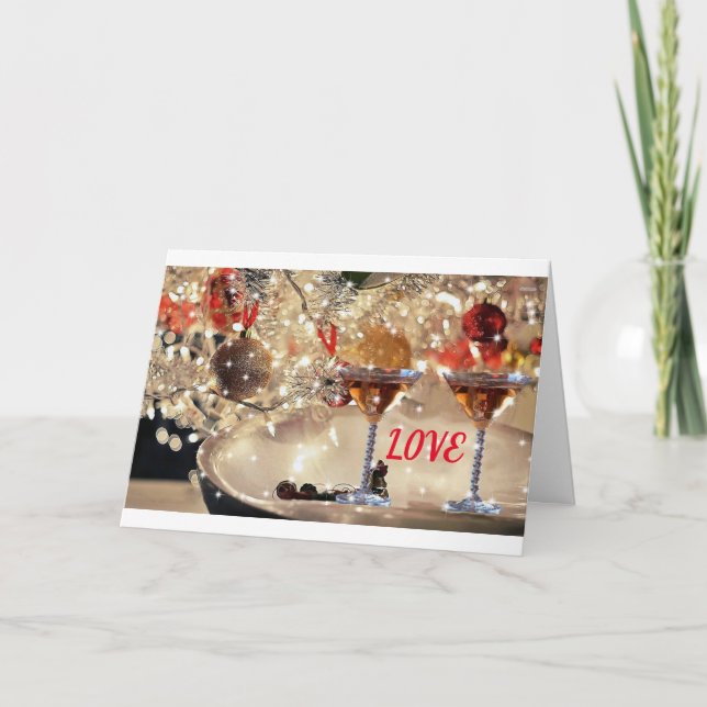 CARTES POUR FÊTES ANNUELLES TOUT EST CALME/BRIGHT MISTLETOE "CE SOIR" (Devant)