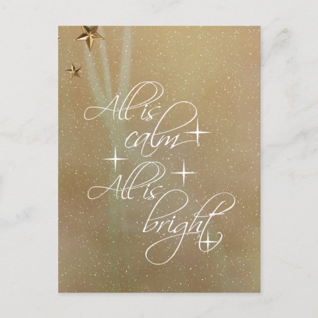 Cartes Pour Fêtes Annuelles Tout est calme, tout est bon Noël (Devant)