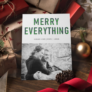 Cartes Pour Fêtes Annuelles Tout Joyeux Vert Buffalo Plaid Photo
