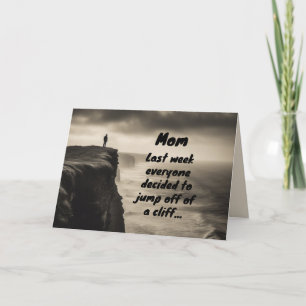 Cartes Pour Fêtes Annuelles Tout le monde a sauté d'une falaise... drôle de fê
