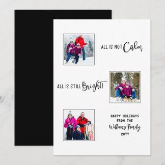 Cartes Pour Fêtes Annuelles Tout n'est pas calme Tout est encore brillant Funn