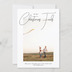 Cartes Pour Fêtes Annuelles Tout Noël Sent Trendy Script Photo Frame