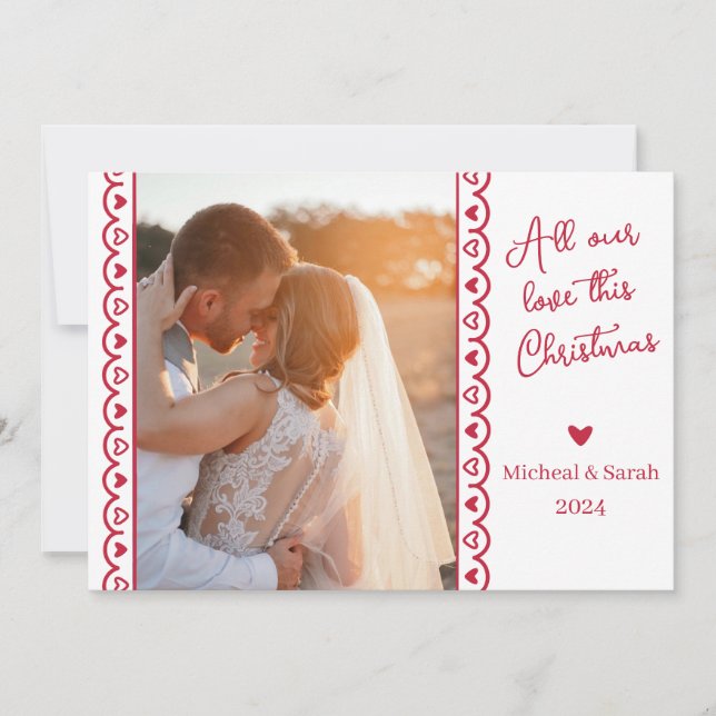 Cartes Pour Fêtes Annuelles Tout notre amour (Devant)