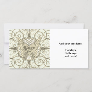 Cartes Pour Fêtes Annuelles Tout que vous avez besoin est amour avec les ailes