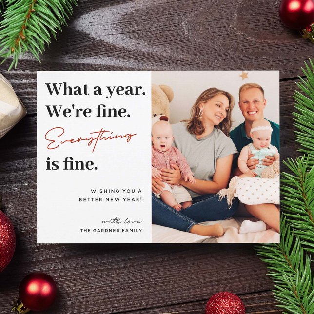 Cartes Pour Fêtes Annuelles Tout va bien Joyeux Nouvel An Photo (Créateur téléchargé)