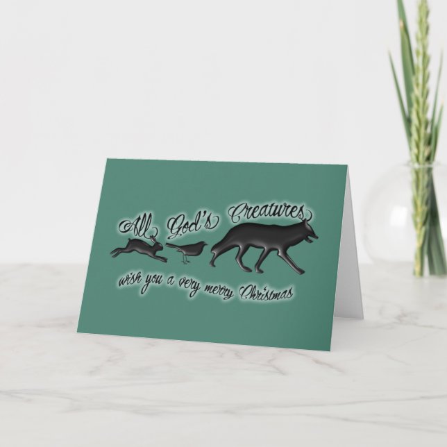 Cartes Pour Fêtes Annuelles Toutes les créatures grandes et petites… (Devant)