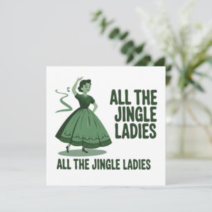 Cartes Pour Fêtes Annuelles Toutes les dames de Jingle Noël féminin Xmas
