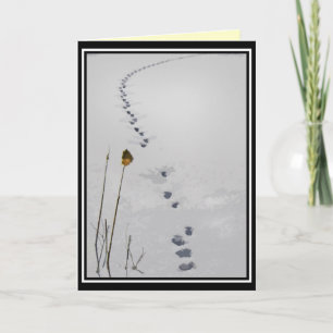 Cartes Pour Fêtes Annuelles Tracks dans les Greetings de Snow Seasons