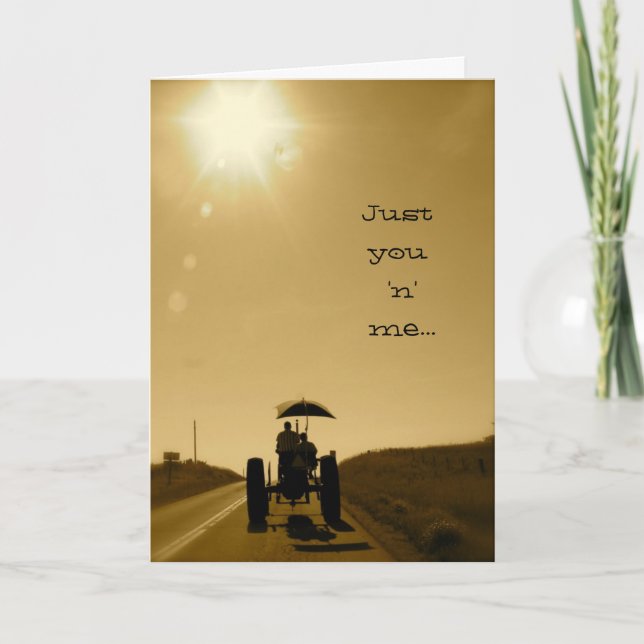 Cartes Pour Fêtes Annuelles Tracteur Valentine Card : Juste toi 'n' me (Devant)