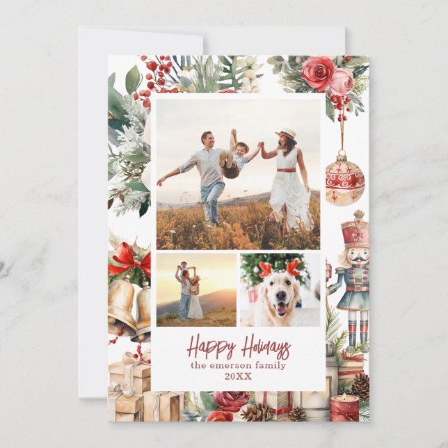 Cartes Pour Fêtes Annuelles Traditional Nutcracker Christmas Photo Card (Devant)