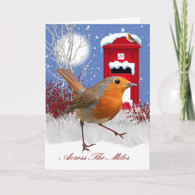 Cartes Pour Fêtes Annuelles Traditionnel à travers les milles Robin et la (Devant)