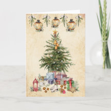 Traditions de Noël Vintage Arbre et Cadeaux