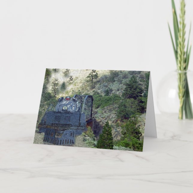 Cartes Pour Fêtes Annuelles Train de lever de soleil (Devant)