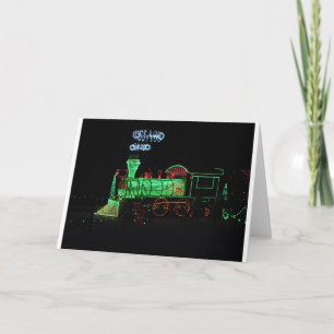 Cartes Pour Fêtes Annuelles Train de lumière de Noël