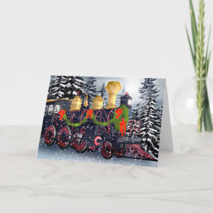 Cartes Pour Fêtes Annuelles Train de Noël