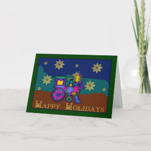 Cartes Pour Fêtes Annuelles Train de Noël