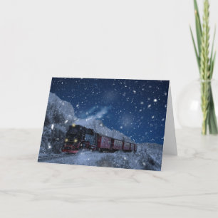Cartes Pour Fêtes Annuelles Train de Noël
