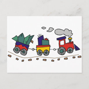 Cartes Pour Fêtes Annuelles Train de Noël