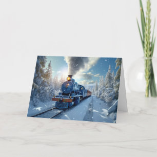 Cartes Pour Fêtes Annuelles Train de Noël