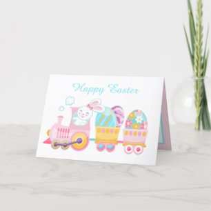 Cartes Pour Fêtes Annuelles Train mignon de Pâques