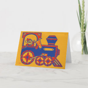 Cartes Pour Fêtes Annuelles Train père Noël