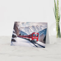 Train Rouge De Noël À Mountain Valley