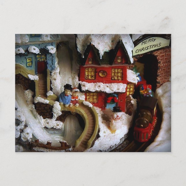 Cartes Pour Fêtes Annuelles Train Set de Christmas (Devant)