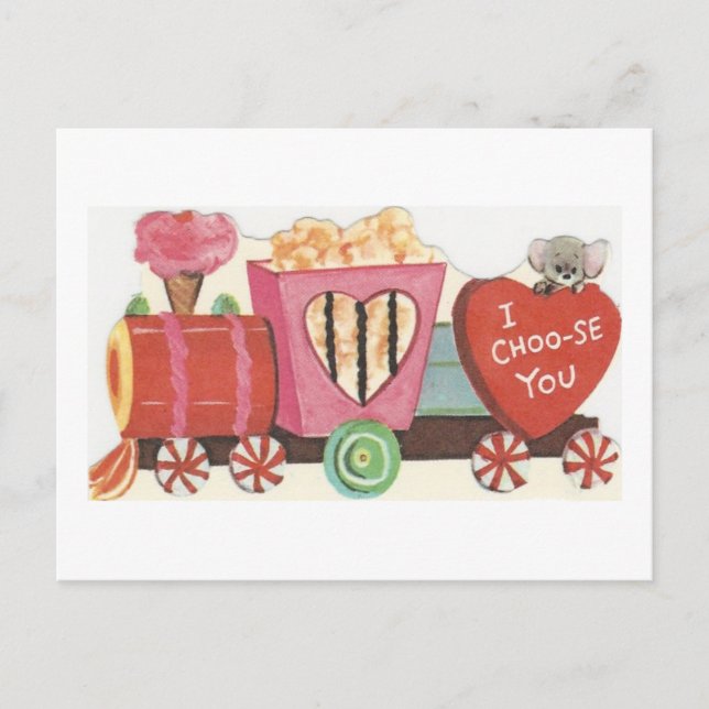 Cartes Pour Fêtes Annuelles Train vintage Sweets Valentine (Devant)