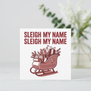 Cartes Pour Fêtes Annuelles Traîne Mon Nom Drôle De Noël Vacances Xmas