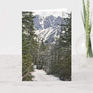 Cartes Pour Fêtes Annuelles Traînée d'hiver de Mt Washington