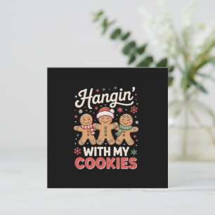 Cartes Pour Fêtes Annuelles Traîner avec mes cookies en pain d'épices Noël Pro