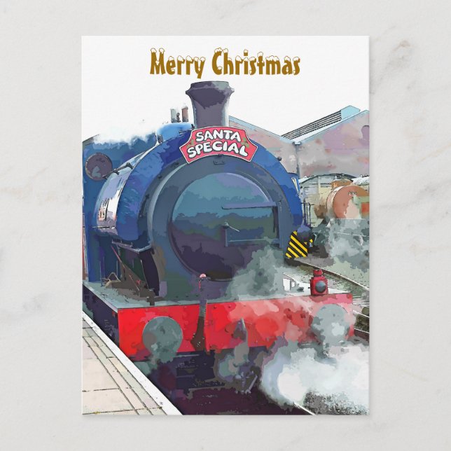 CARTES POUR FÊTES ANNUELLES TRAINS À VAPEUR (Devant)